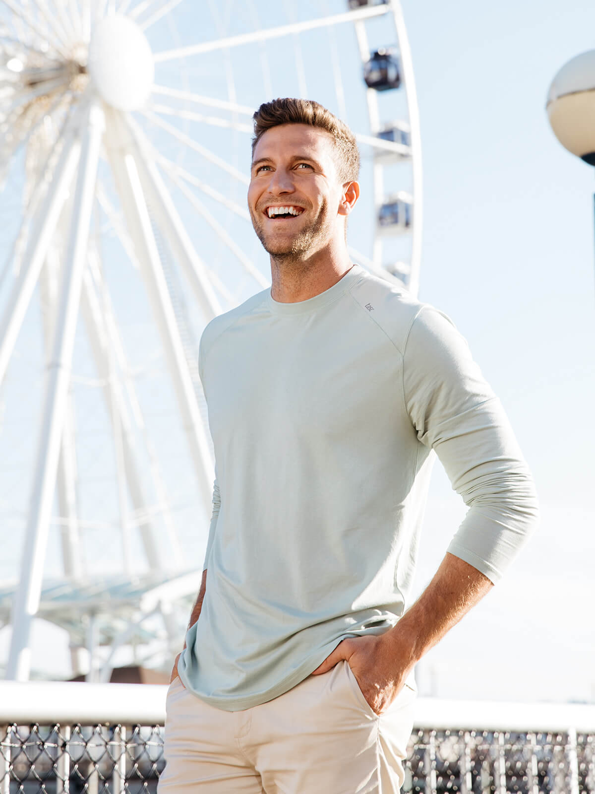 Men's bamboo Carrollton long sleeve t-shirt by tasc Performance