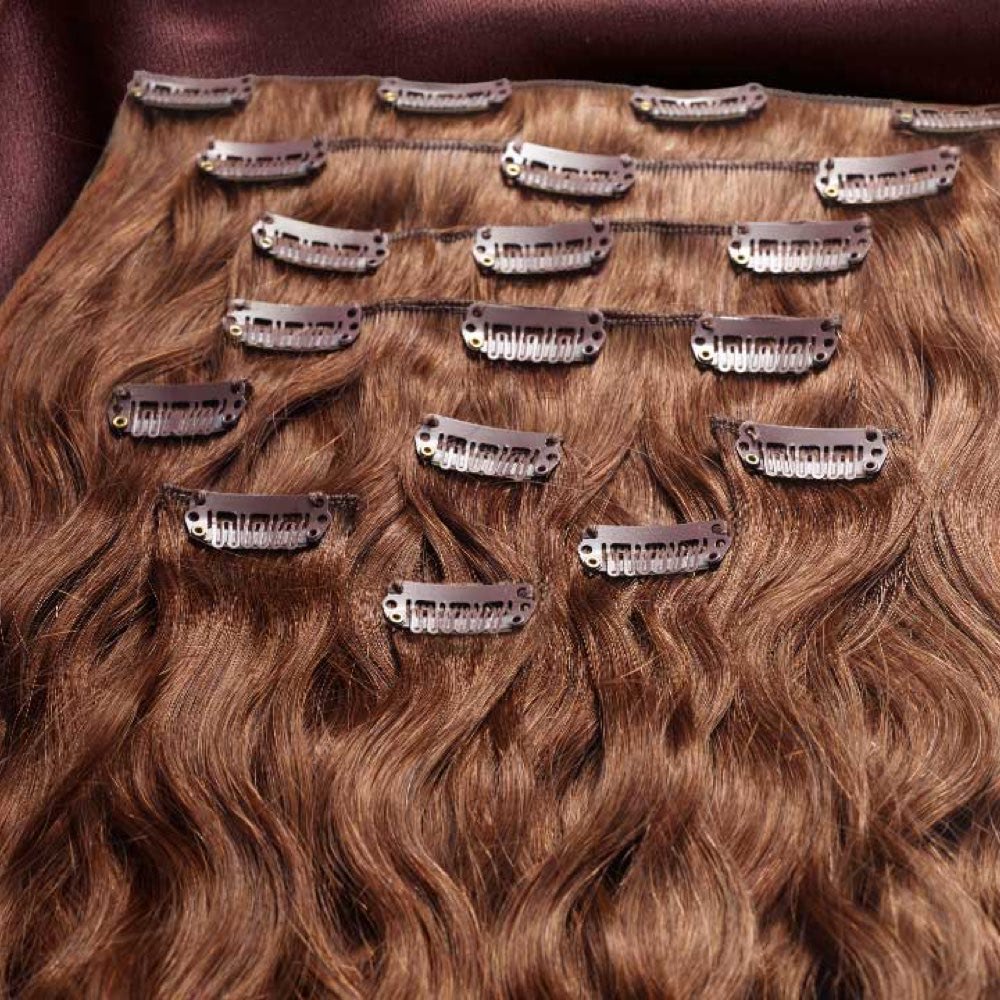 human hair extensions clip on