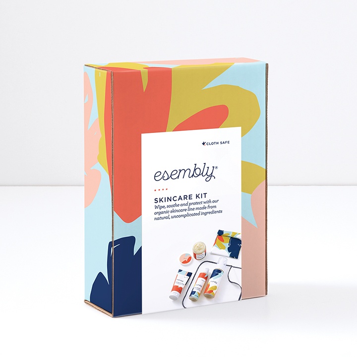 Front view of an Esembly skincare kit
