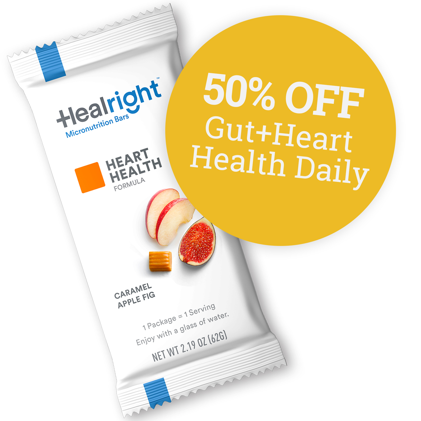 50% Off Gut + Heart Health Daily with Caramel Apple Fig flavor