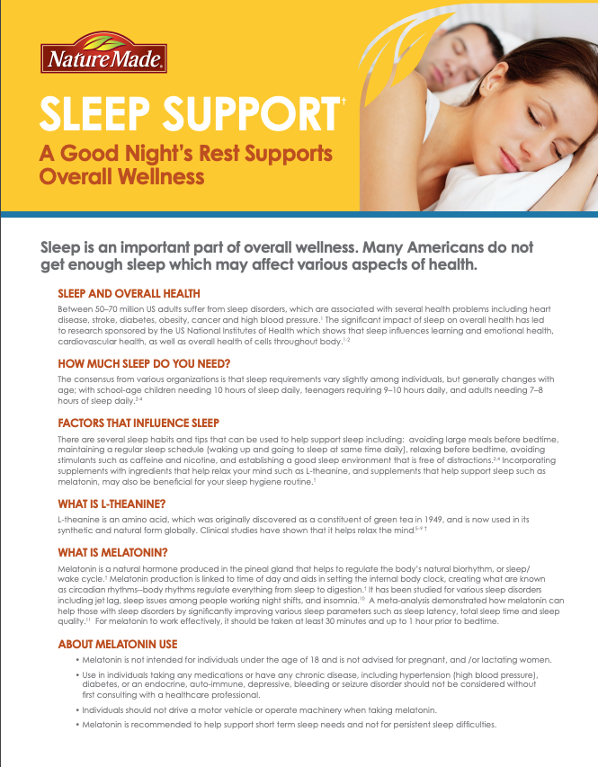 Sleep Support: A Good Night's Rest Supports Overall Wellness