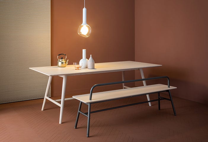 The expanded Holland collection includes a new bench seat and table. Image c/o SP01.