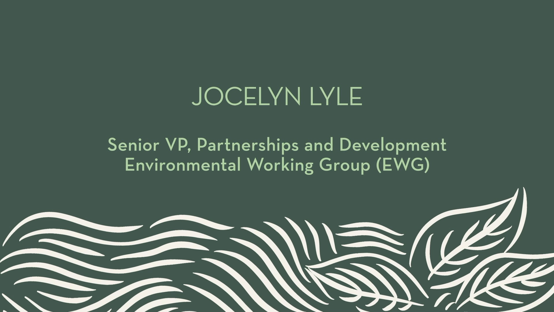 Jocelyn Lyle | Introduction