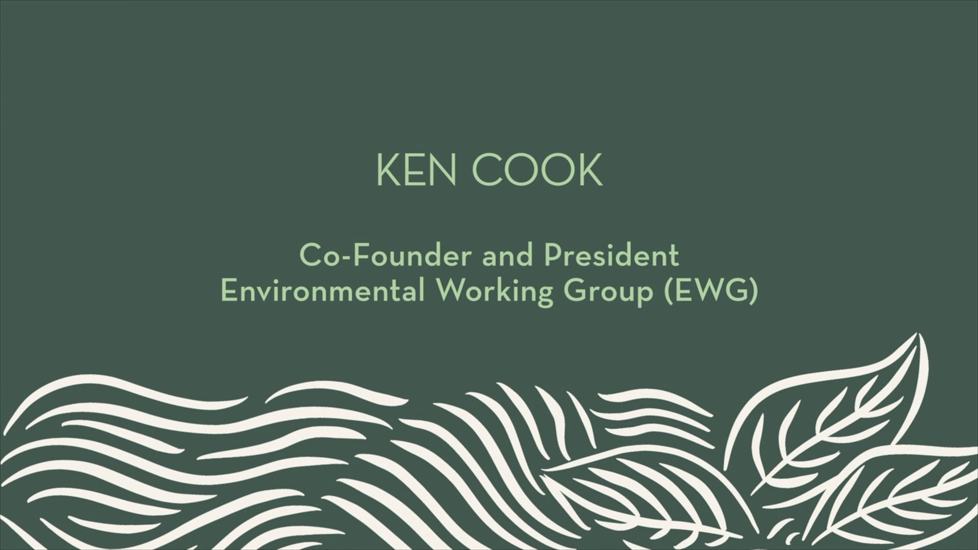 Ken Cook | Introduction