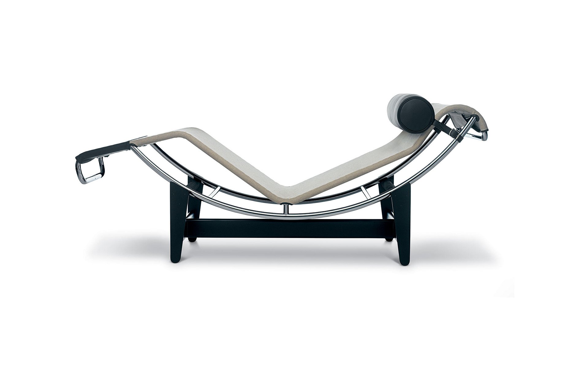 The famous LC4 chaise designed by Charlotte Perriand, Le Corbusier and Pierre Jeanneret in 1928 is an icon of early 20th century furniture design, evoking the machine age aesthetic and a momentous push away from decoration.