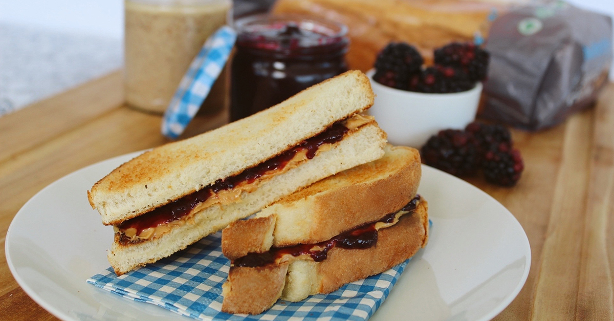 sunbutter & jelly brioche sandwich