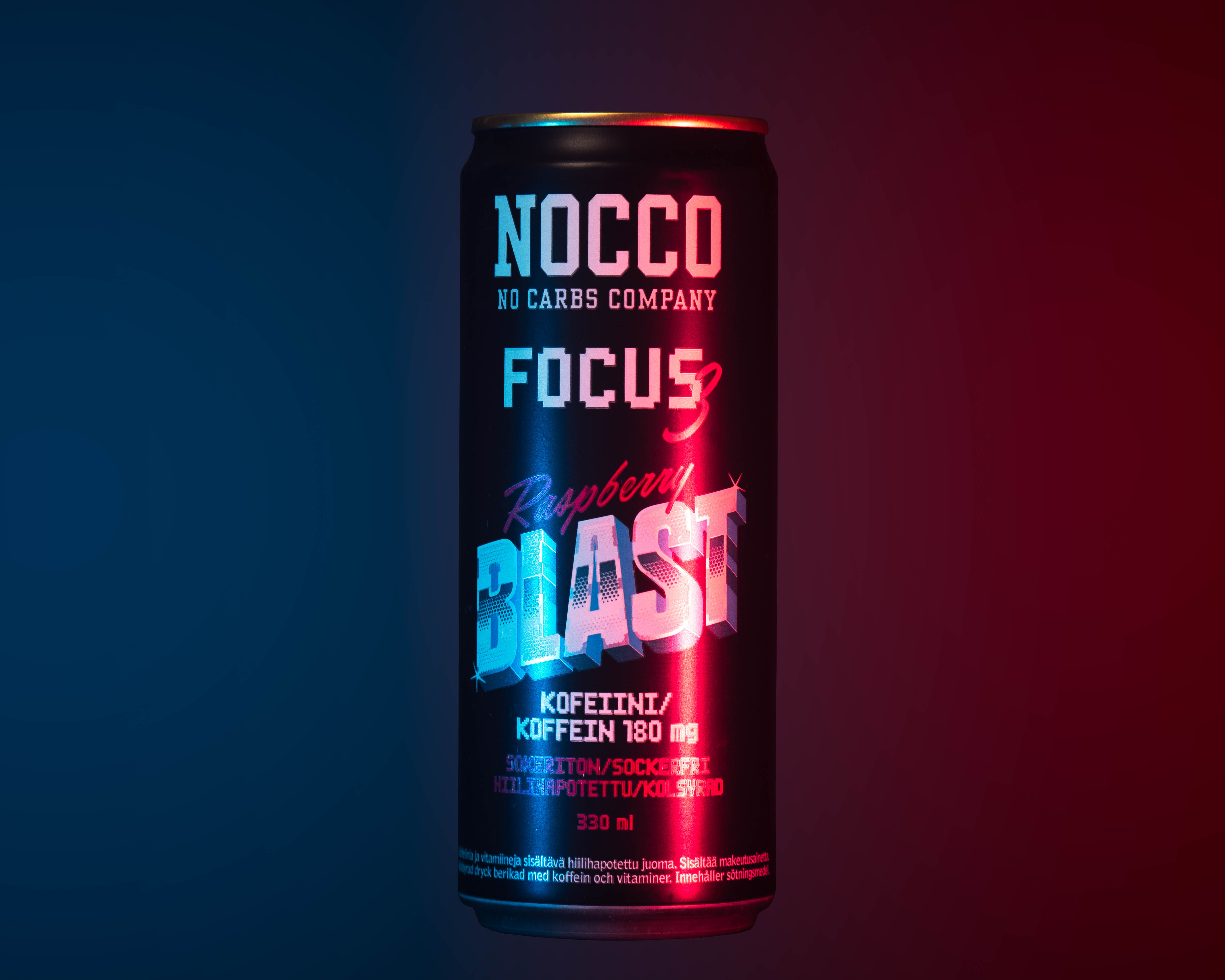 Nocco Focus 3 Raspberry blast can