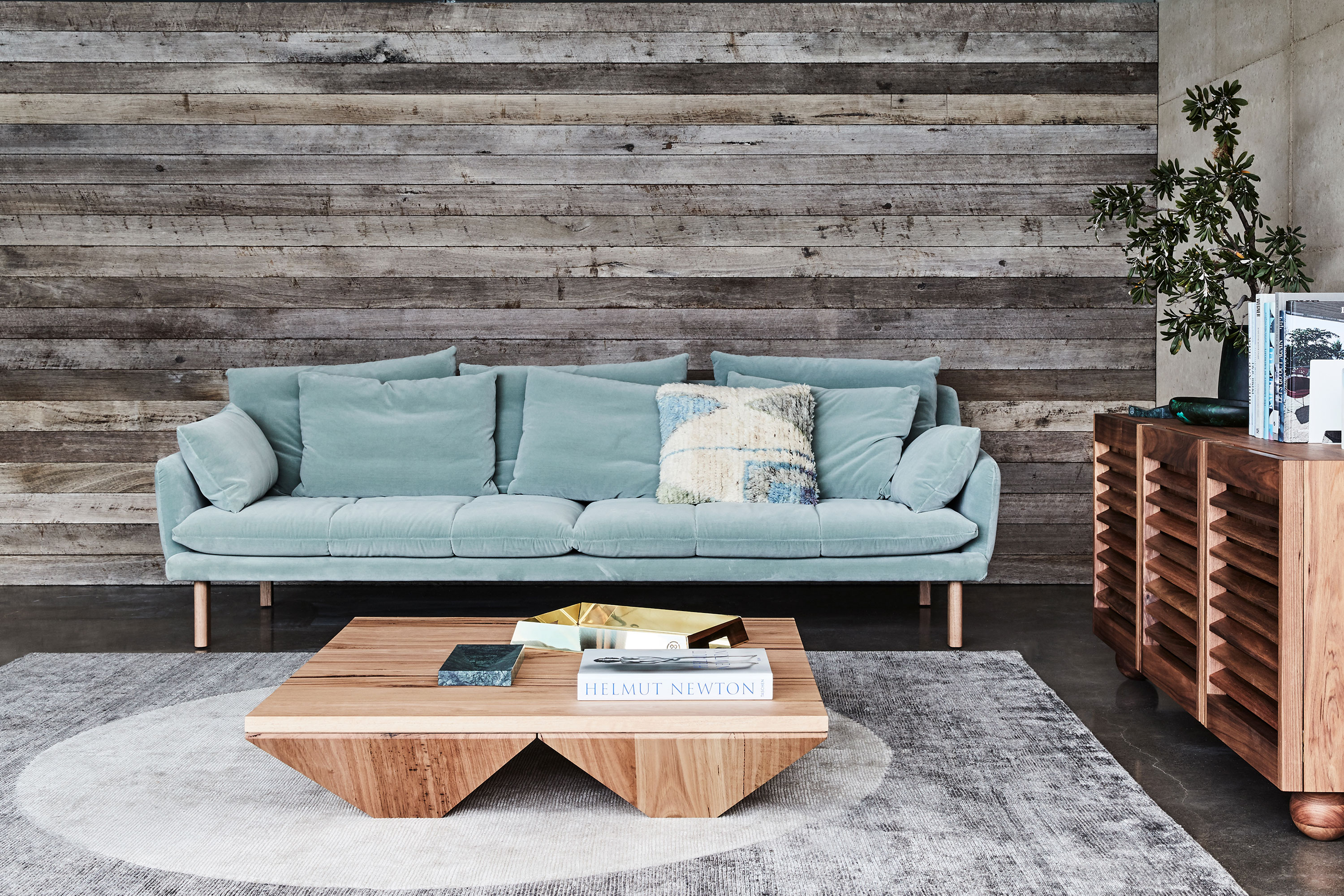 Andy Sofa, Cove Coffee Table + Finch Sideboard