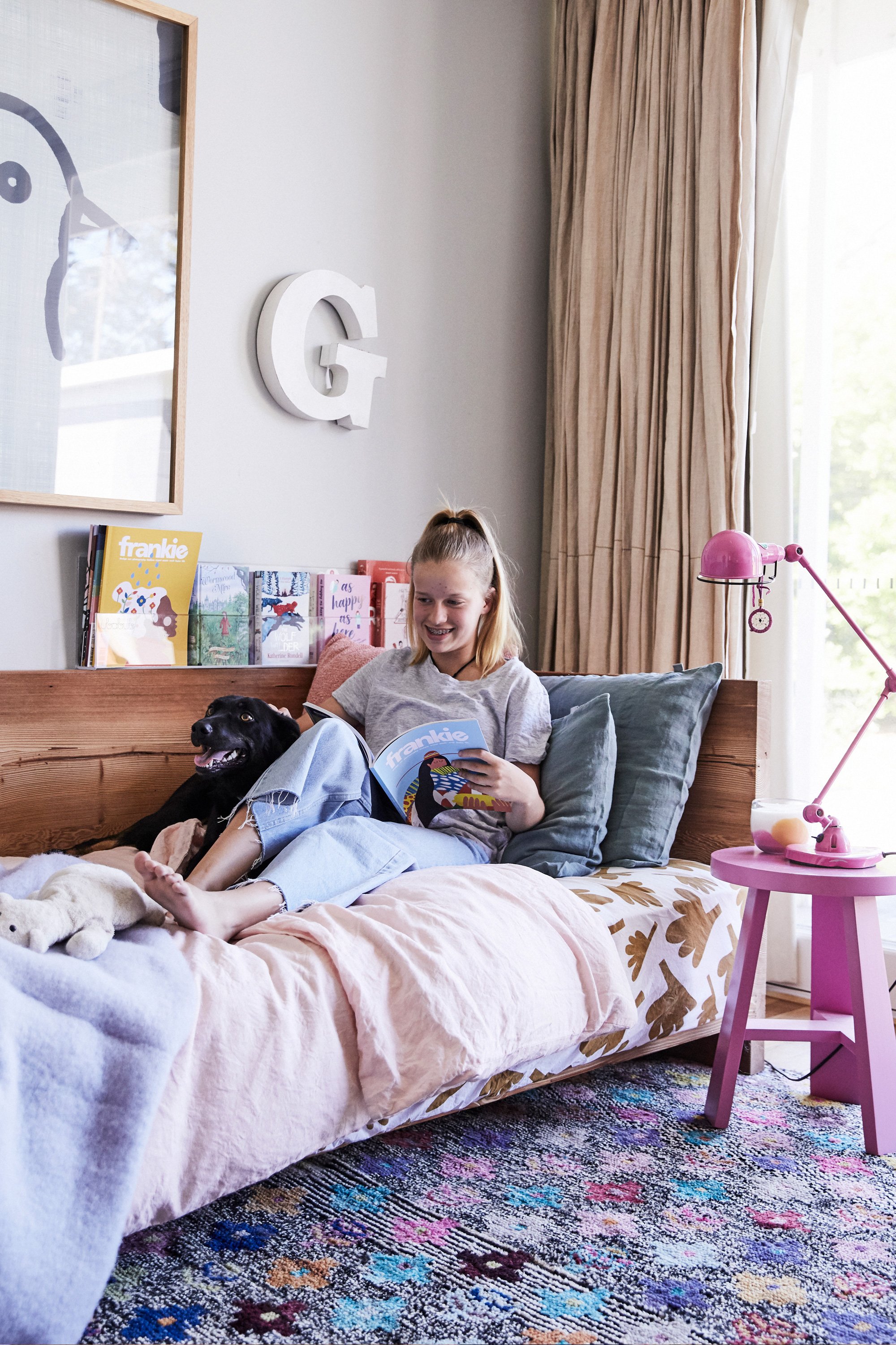 Alfie Throw, Airo Bed Linen, Flynn Side Table + Desert Rose Candle 