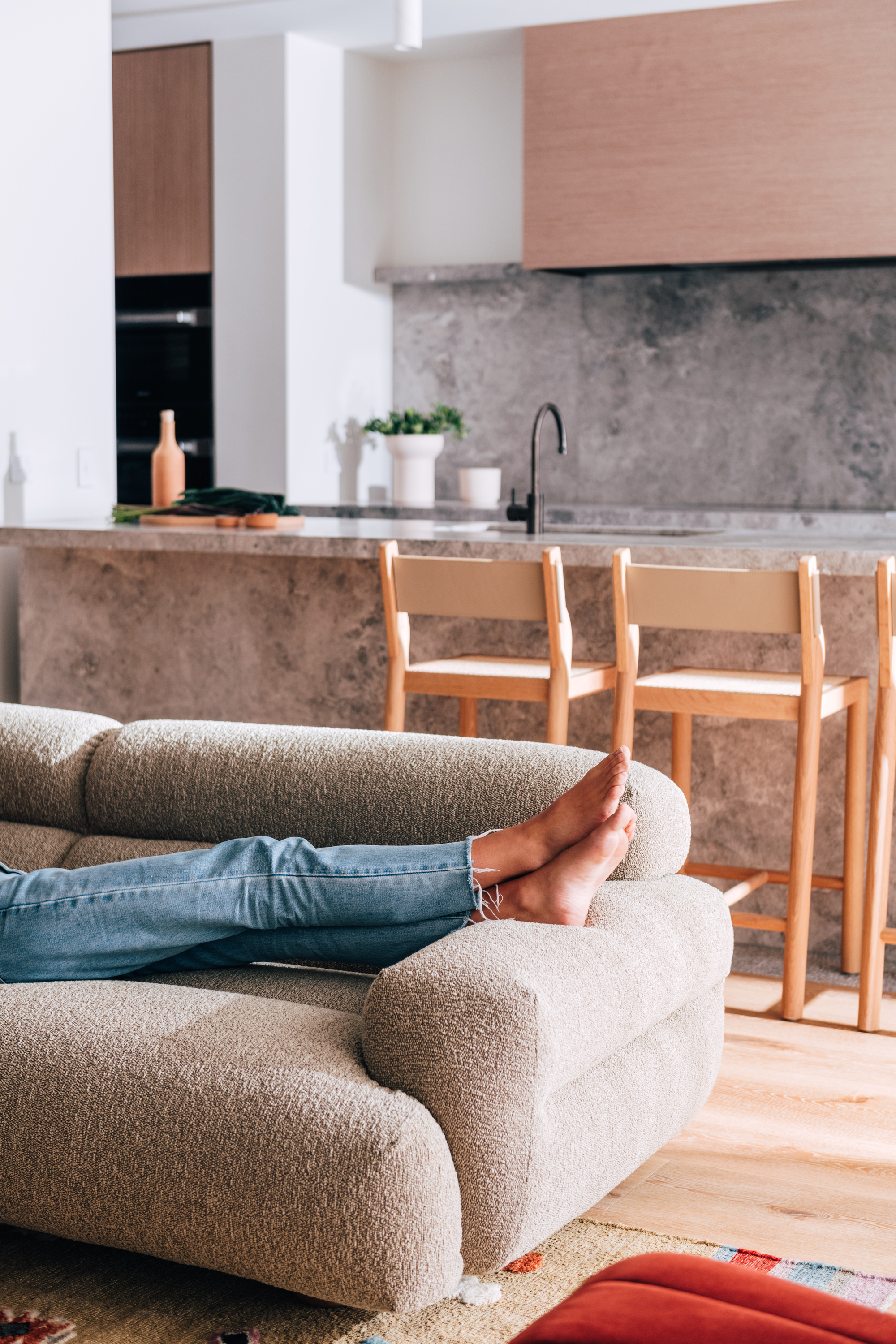 Valley Sofa + Brooklyn Bar Stool