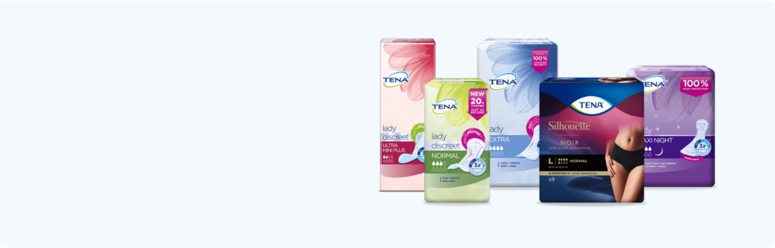 Use our Product Finder and  get 3 TENA samples for FREEBackground Image