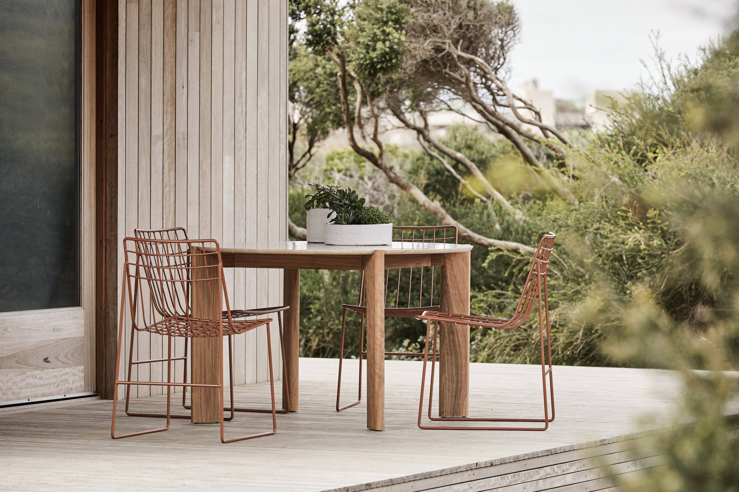 Lionel Dining Chair + Otis Outdoor Table