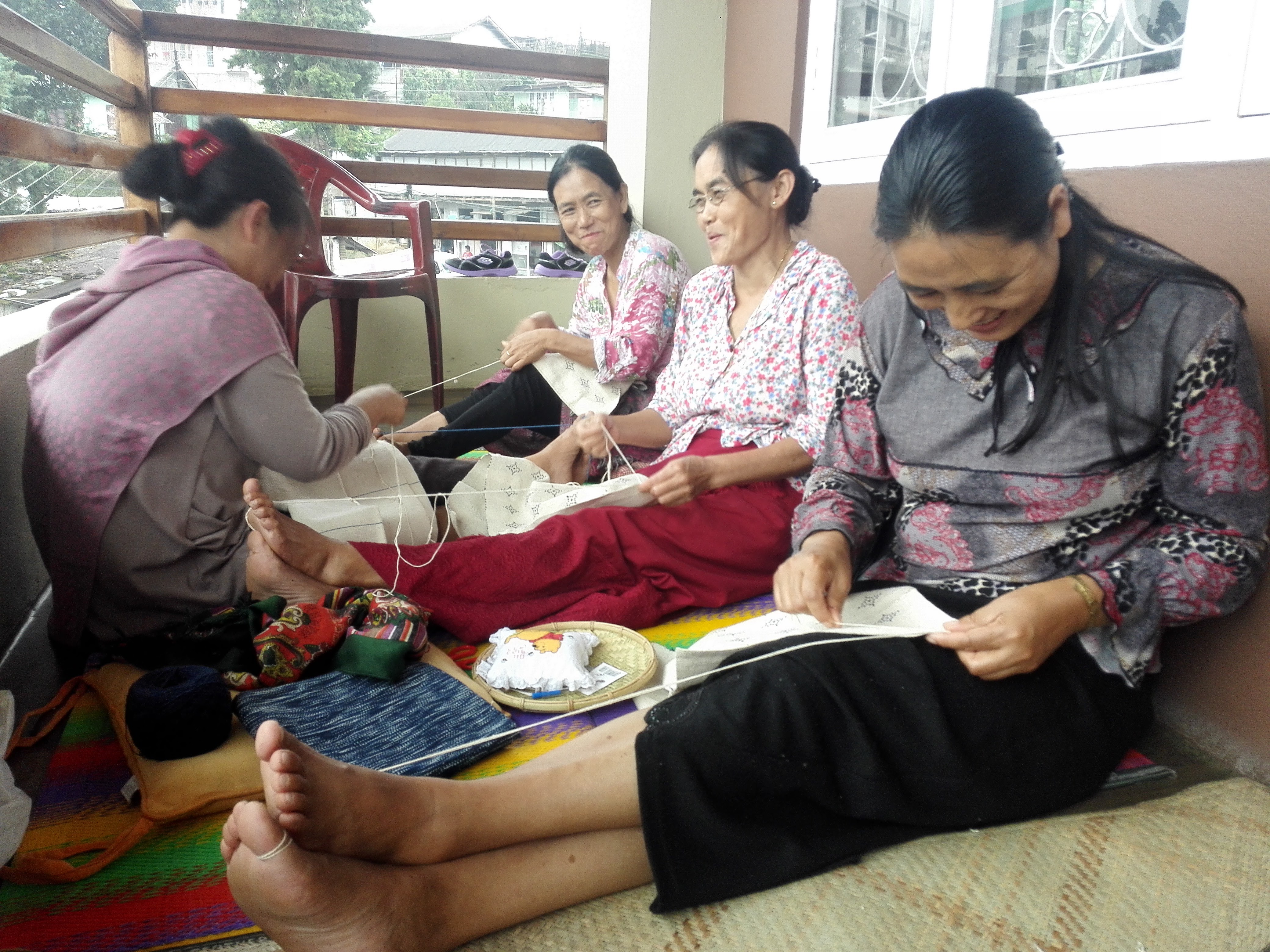 Women weaving