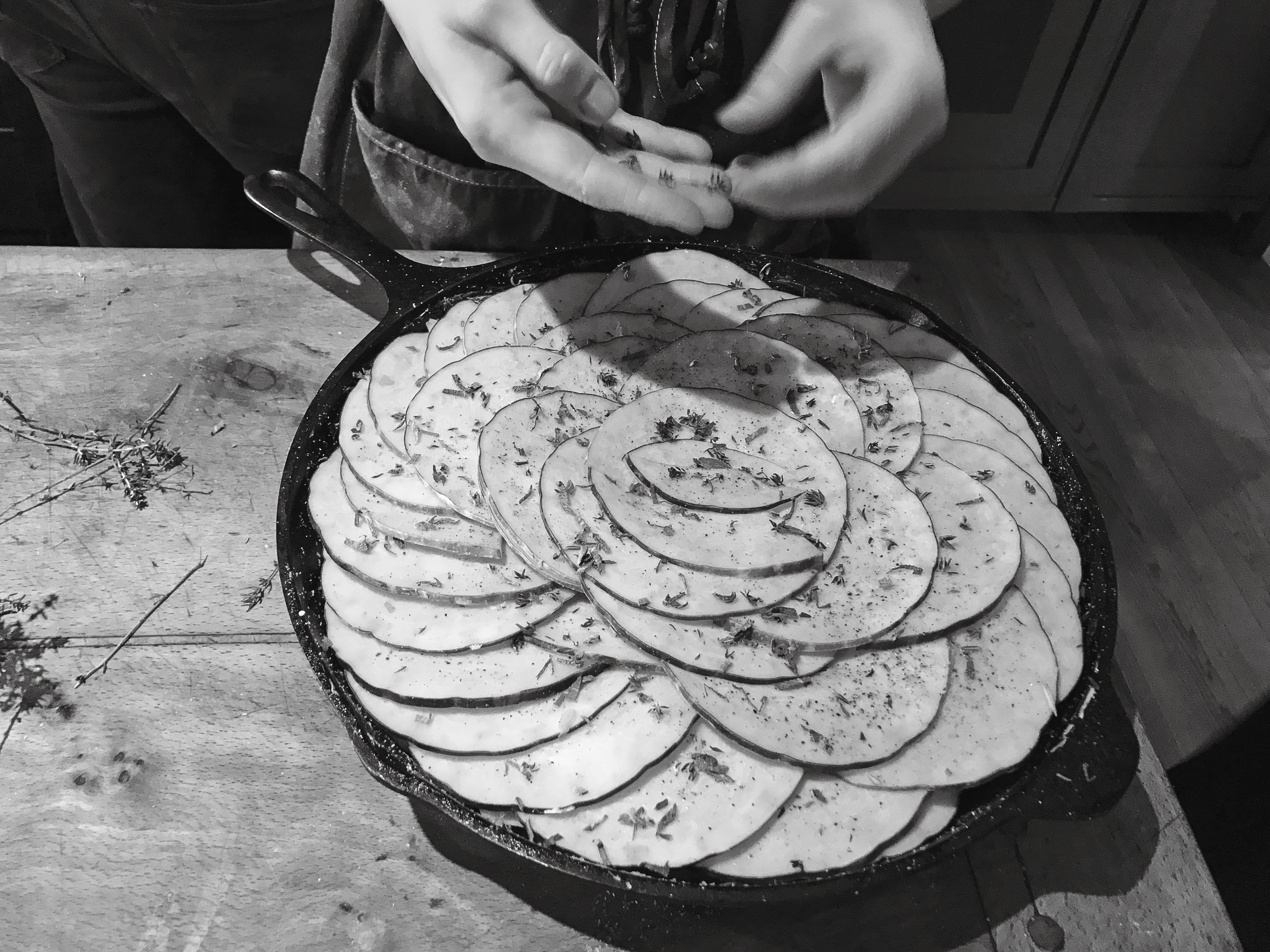 Fanny Singer cooking.