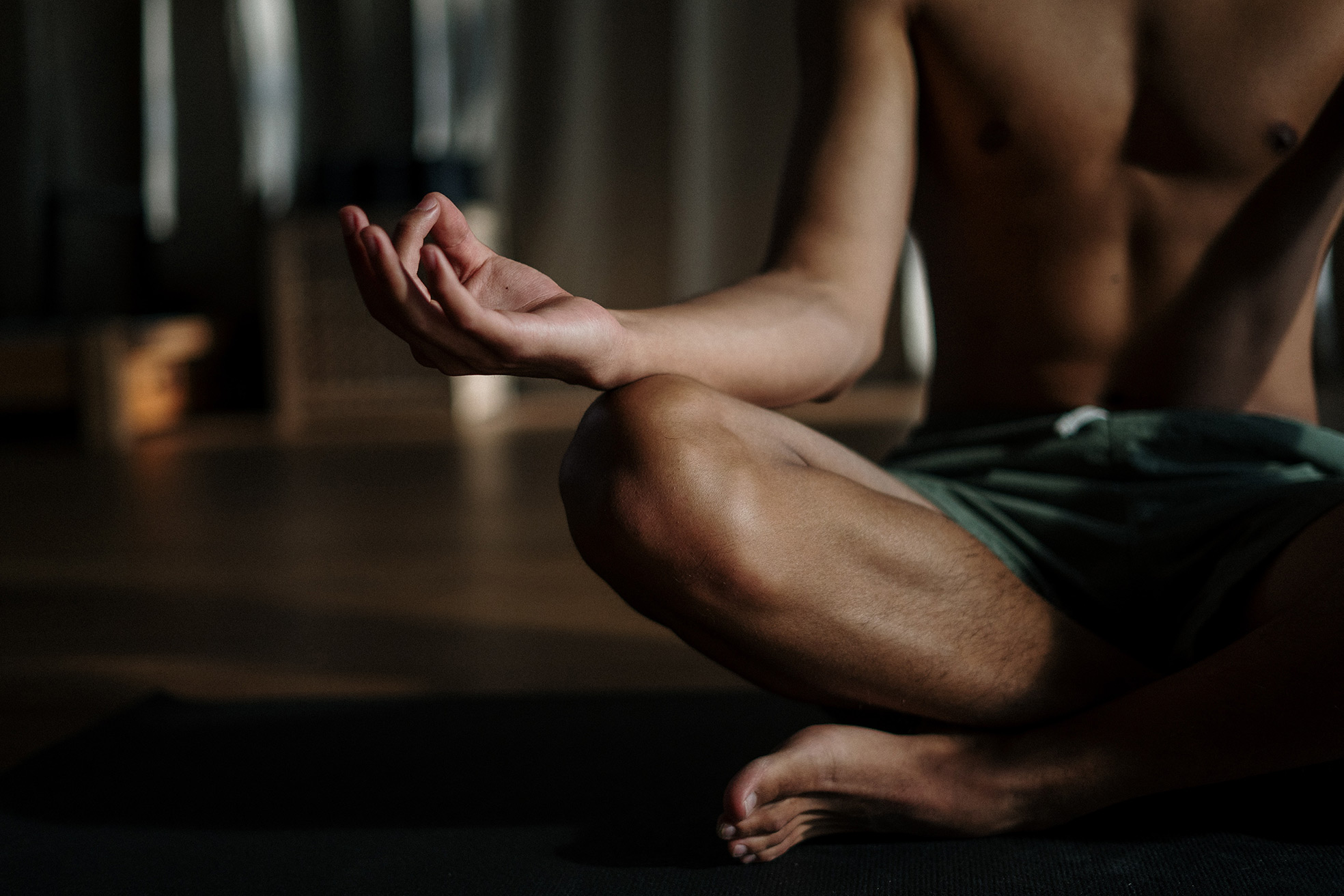 Man meditating