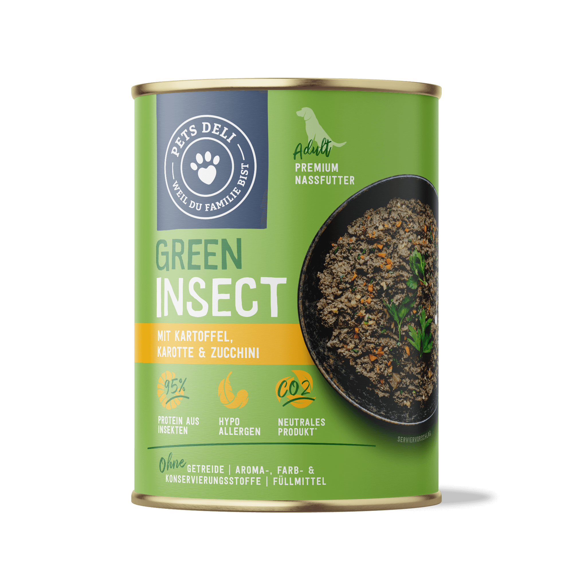 tests-Pets Deli "Green Insect" Kartoffel mit Karotte und Zucchini-Bild