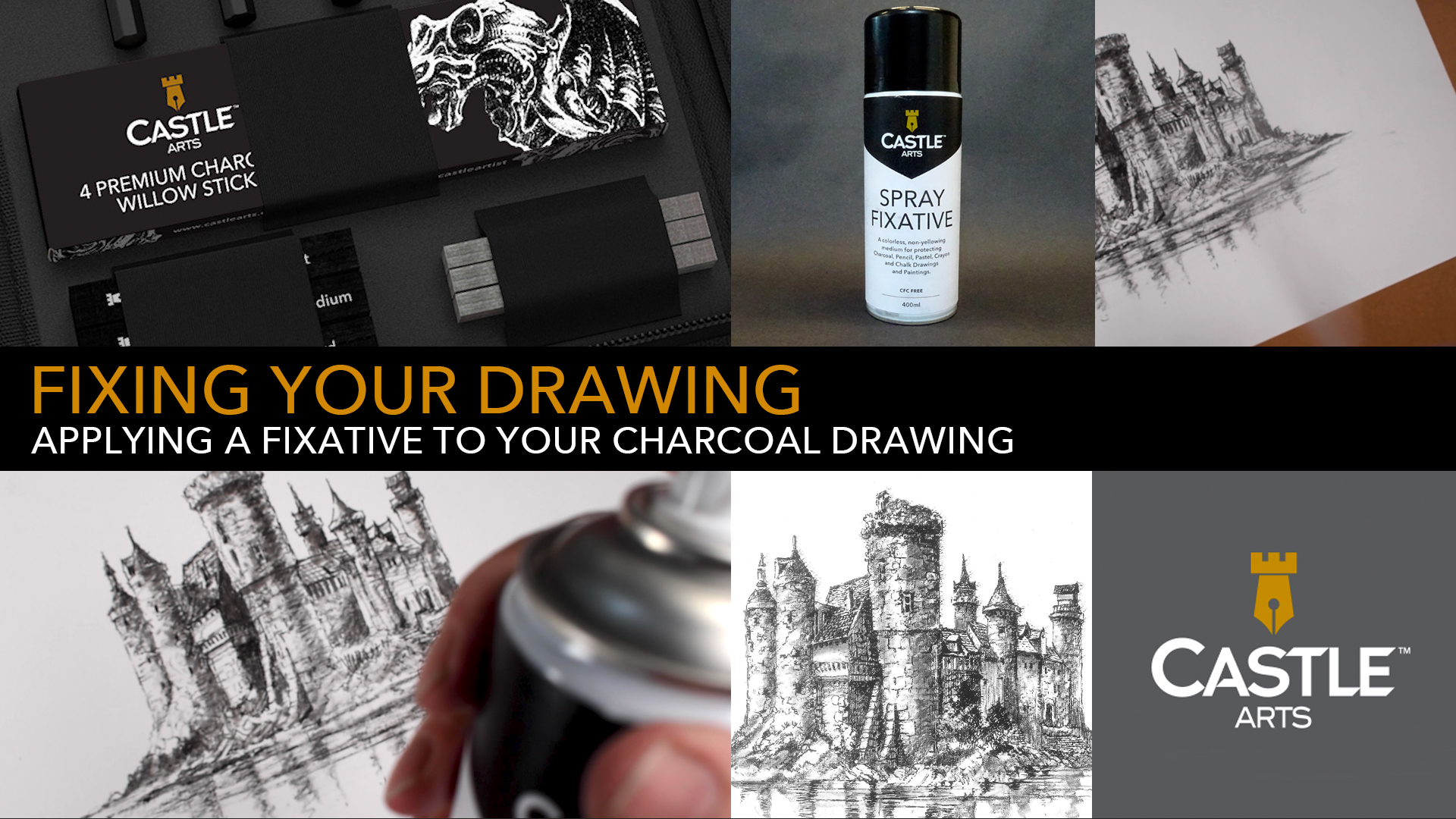 How To Apply A Fixative To Your Charcoal Drawing Castle Arts USA