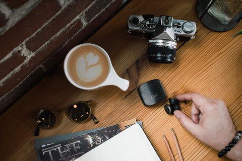 
Klipsch T5 II True Wireless Earphones Gunmetal - Desk Flatlay