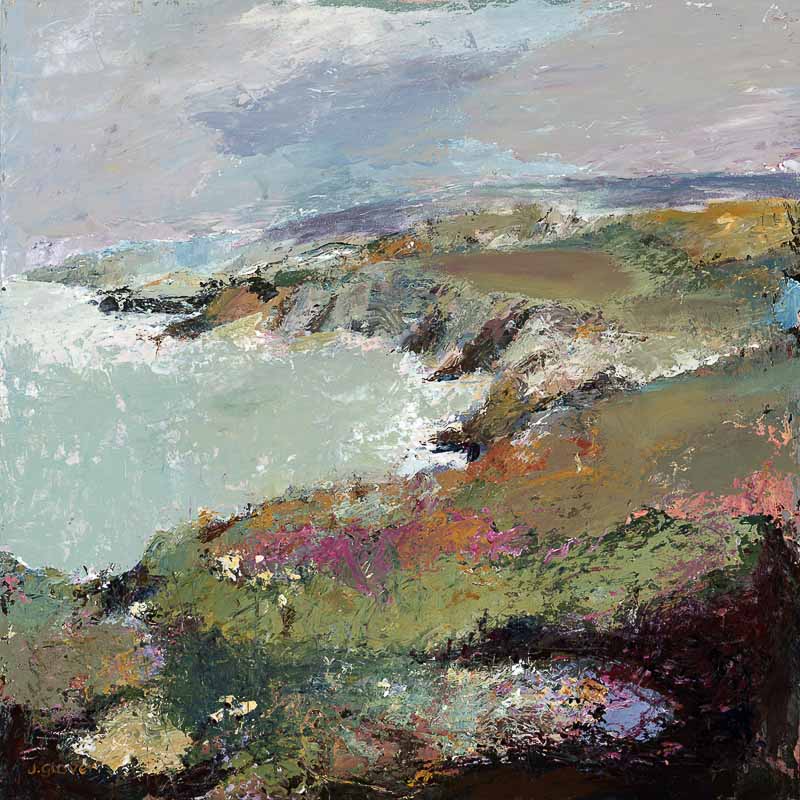 Coastal Artwork by Judi Glover Art who's coastal painting is of the Pembrokeshire coast and available as a coastal art print, coastal canvas print and coastal greeting card.
