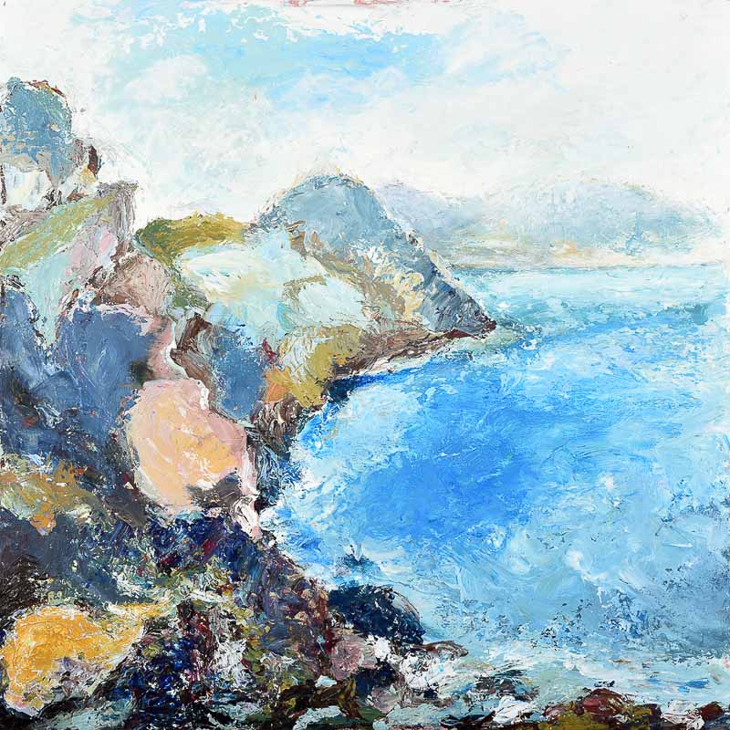 Painting of the Wilderness Coast which is available as a coastal card, coastal art print and a coastal canvas print by Independent Artist Judi Glover Art
