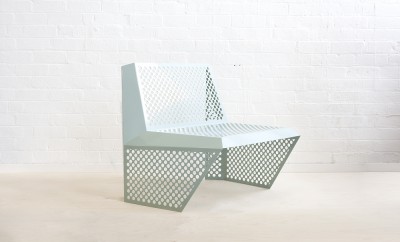 The aluminium Fold chair by Nikolai Kotlarczyk developed from the study of single material production techniques. Photo c/o Nikolai Kotlarczyk.