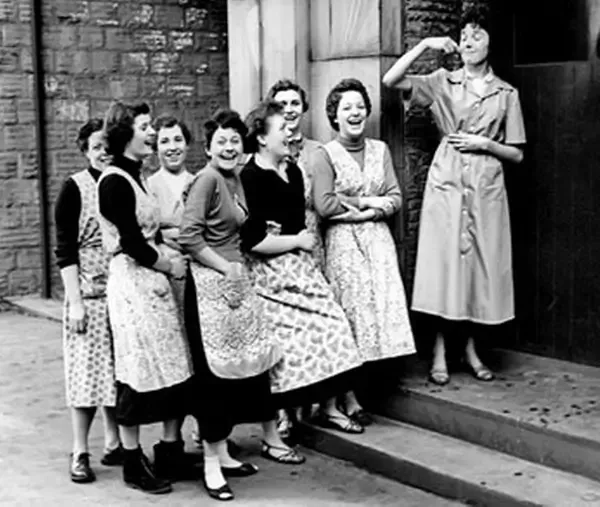 Staff members outside of the Phoenox Textiles mill