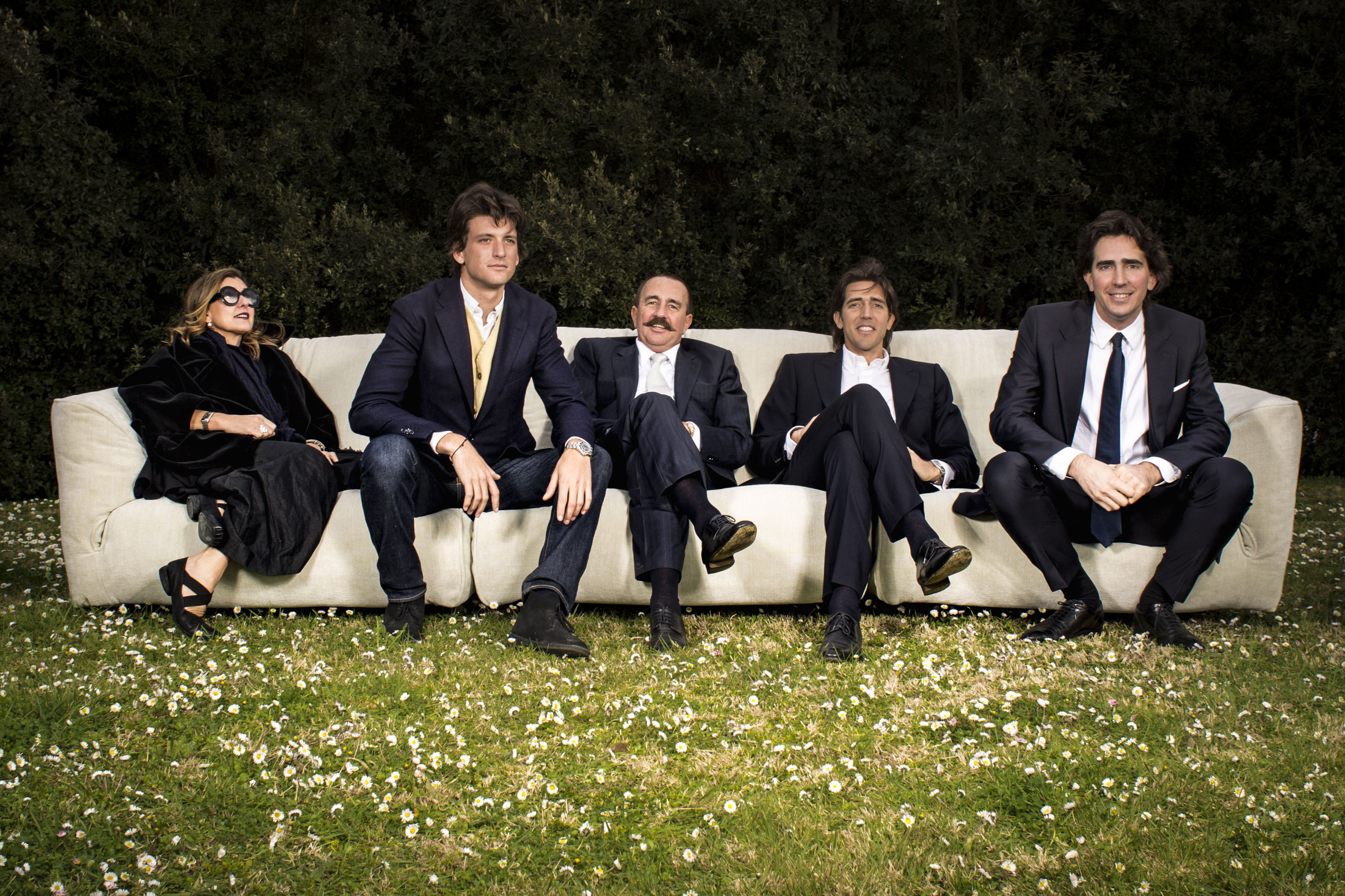 The Edra family, from left to right – Monica Mazzei, Umberto Manetti, Valerio Mazzei, Edoardo Mazzei with Niccolò Mazzei. Photo © Giorgia Panzera. 