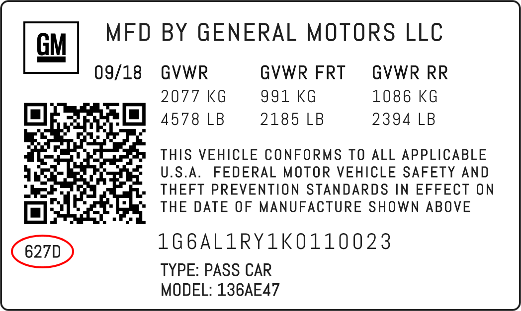 Color code image for General Motors
