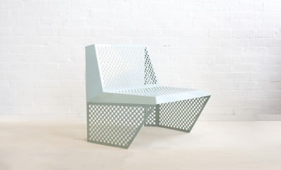The aluminium Fold chair by Nikolai Kotlarczyk developed from the study of single material production techniques. Photo c/o Nikolai Kotlarczyk.