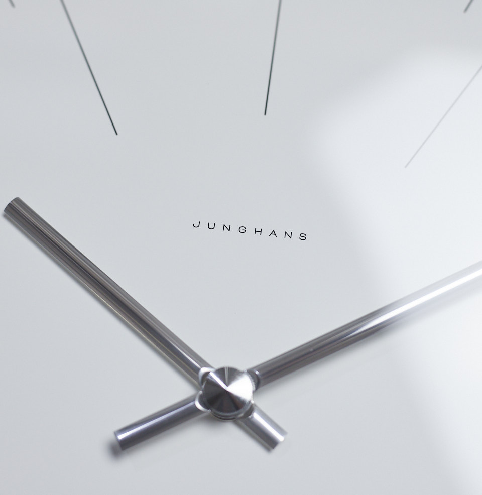 Max Bill 12 Inch Wall Clock White painted dial