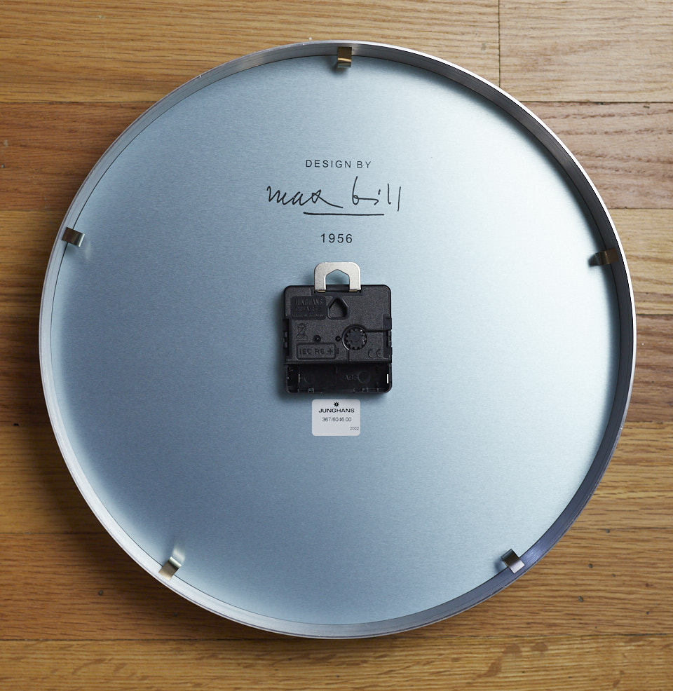 Max Bill 12 Inch Wall Clock German-Made Quartz