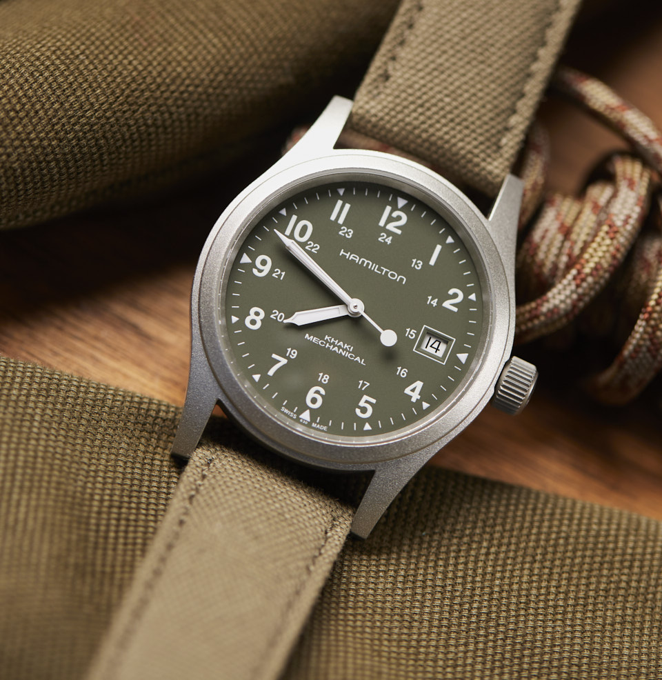 Khaki Field Mechanical Date Olive Green