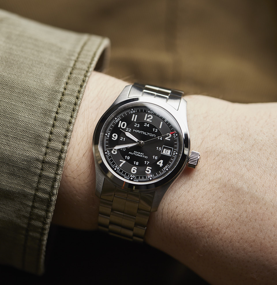 Khaki Field Auto  38mm on a 7” Wrist