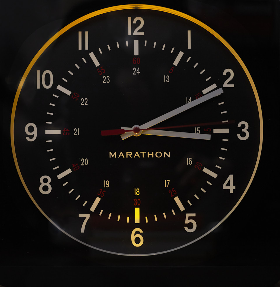 Studio Edition 12 Inch Wall Clock Auto, Optional Night Light