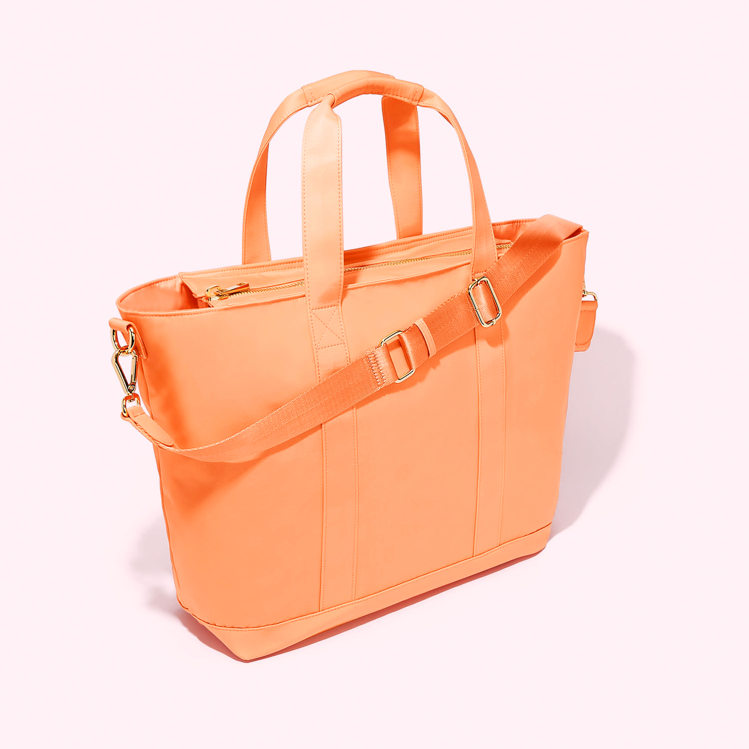 Peach Plastic Tote Bag