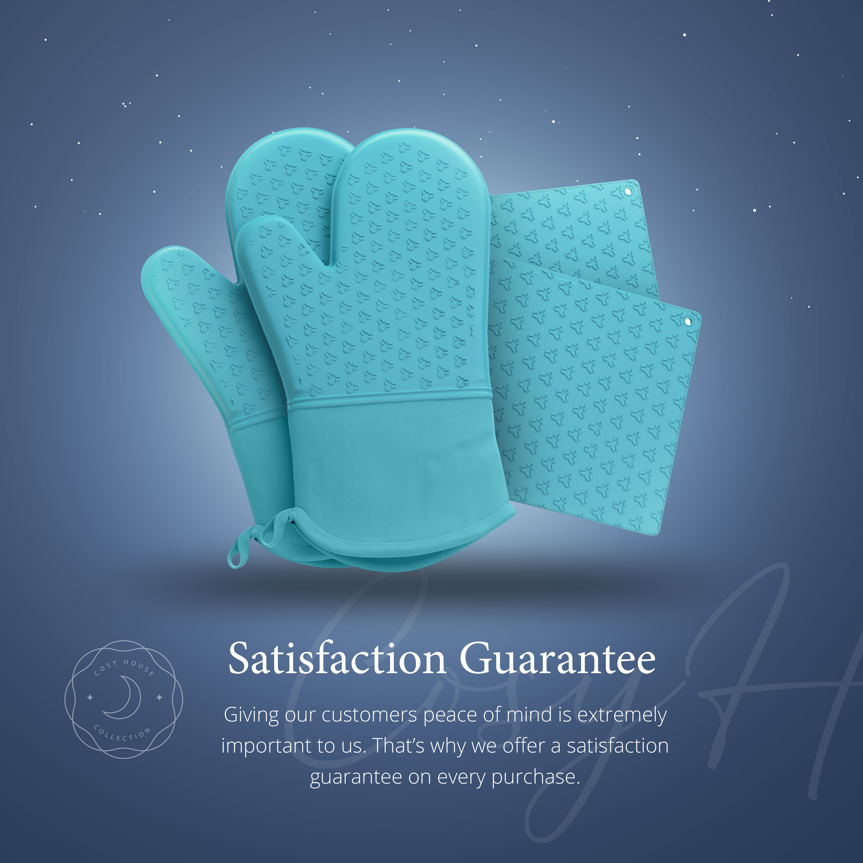 Cosy House Collection Oven Mitt and Pot Holder - Thumbnail 4