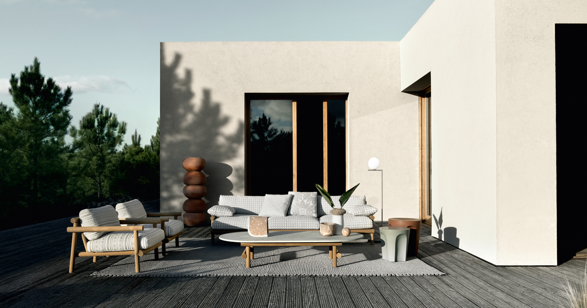 Beauty in simplicity is found in the Ayana outdoor colllection by Naoto Fukasawa for B&B Italia. Photo © Tommaso Sartori. 