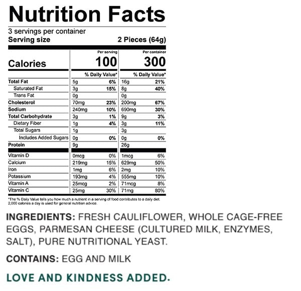 Cauliflower Thins (6 per pack)