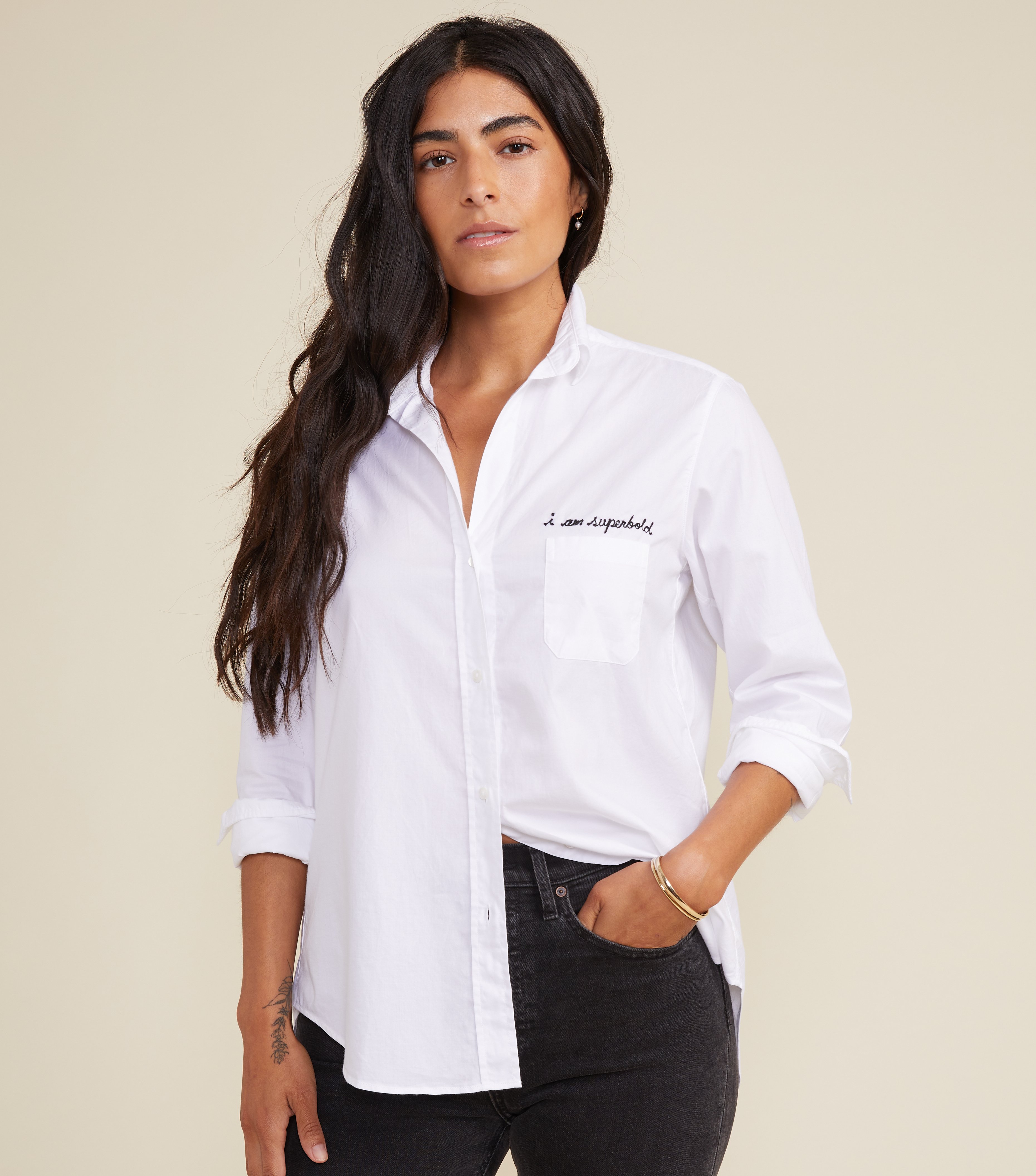 The Hero Button-Up Shirt Bold, Brushed Cotton Final Sale view 1