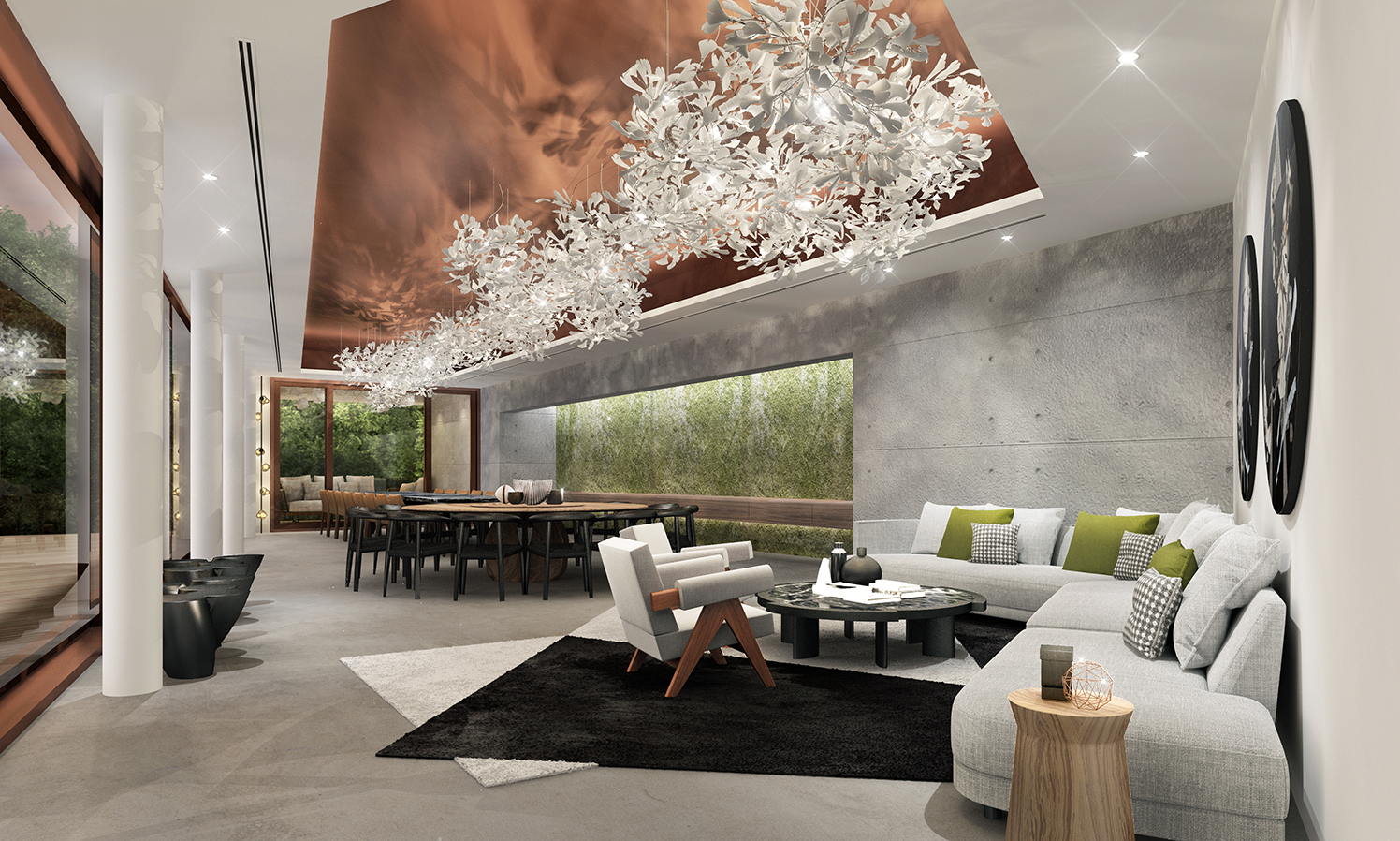 The dining area of the GCB project by Ensemble. 
