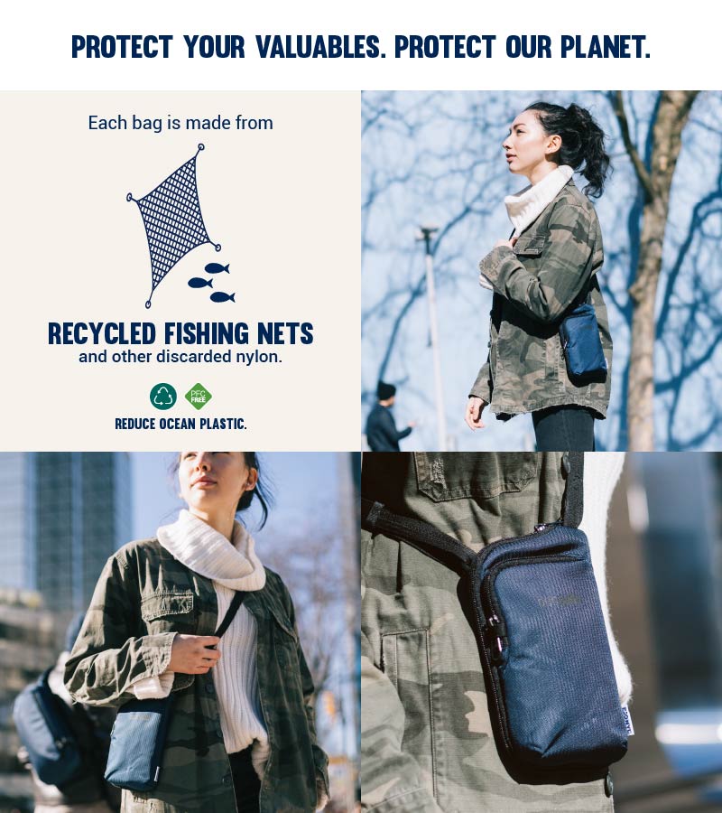Travel cross-body bag recyclé