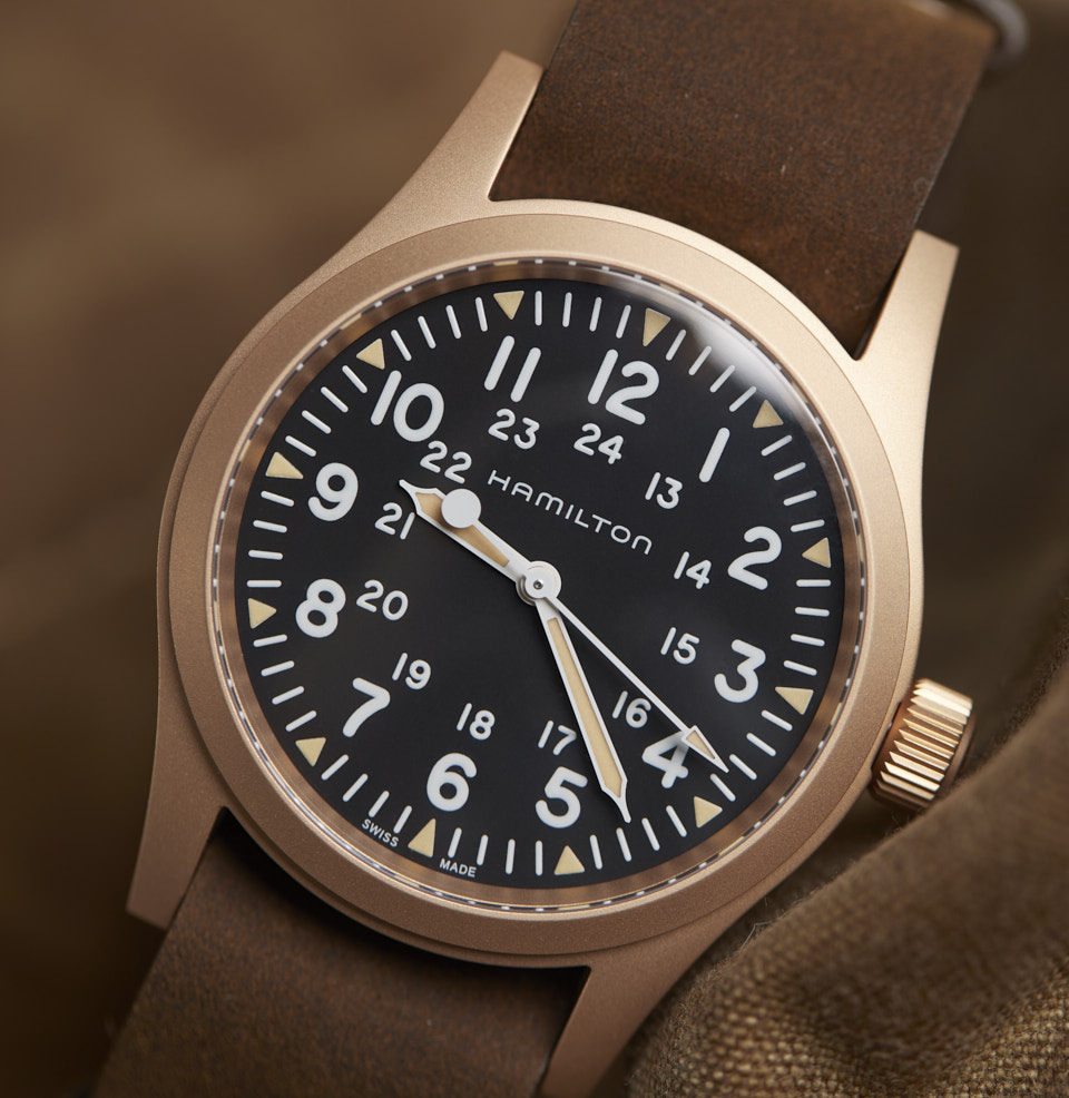 Khaki Field Mechanical 38mm Bronze Legible Dial Layout