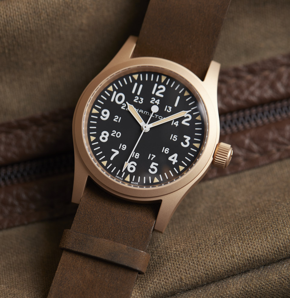 Hamilton Khaki Field Mechanical Bronze 38mm Watch – Windup Watch