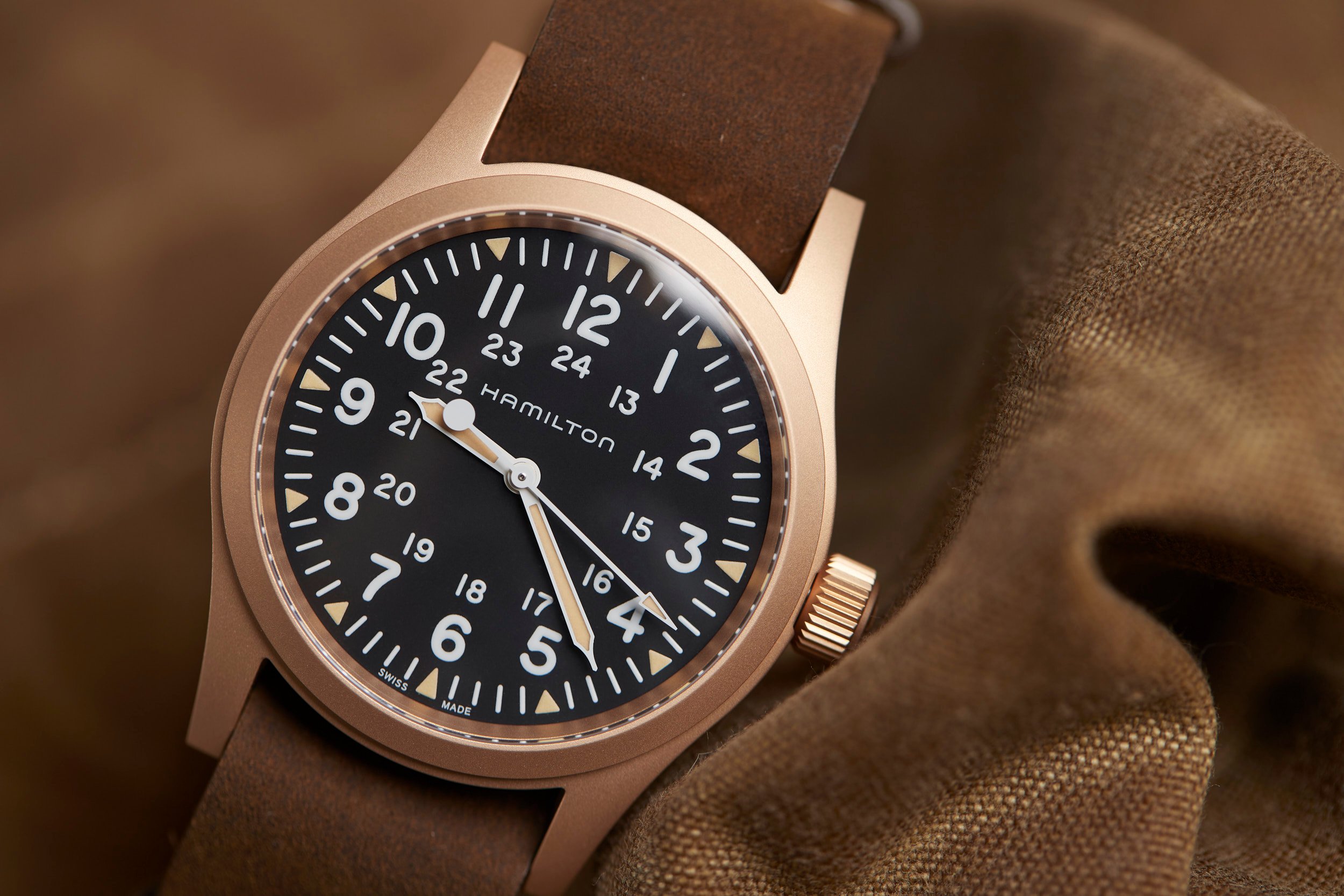 Hamilton Khaki Field Mechanical Bronze 38mm Watch – Windup Watch Shop