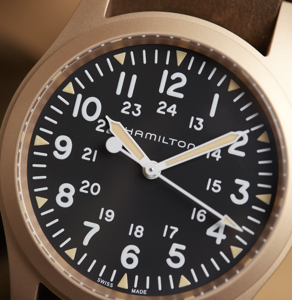 Khaki Field Mechanical 38mm Bronze Matte Black Dial with Tan Accents