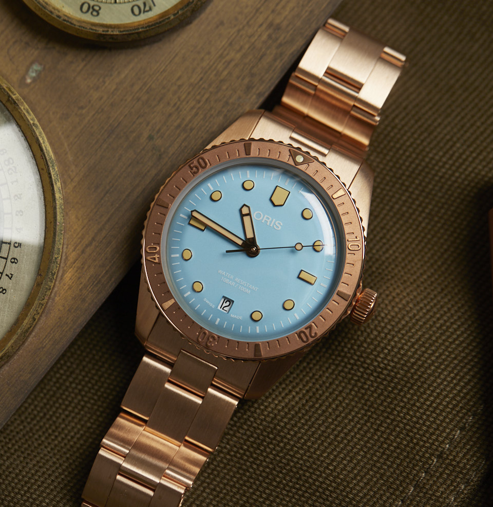 Oris Cotton Candy Divers Sixty Five Bronze Playful Elegance