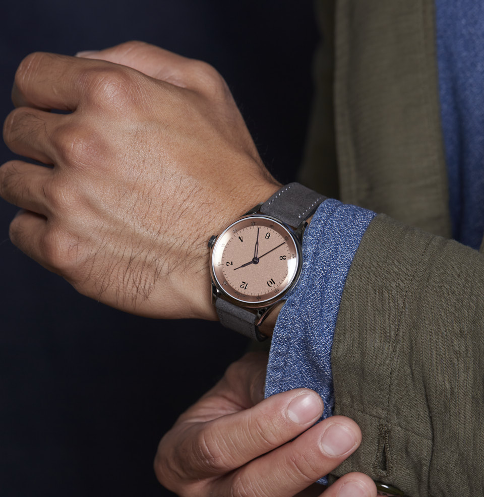 Model 1 Precious Metal Series Gray Suede Leather Strap