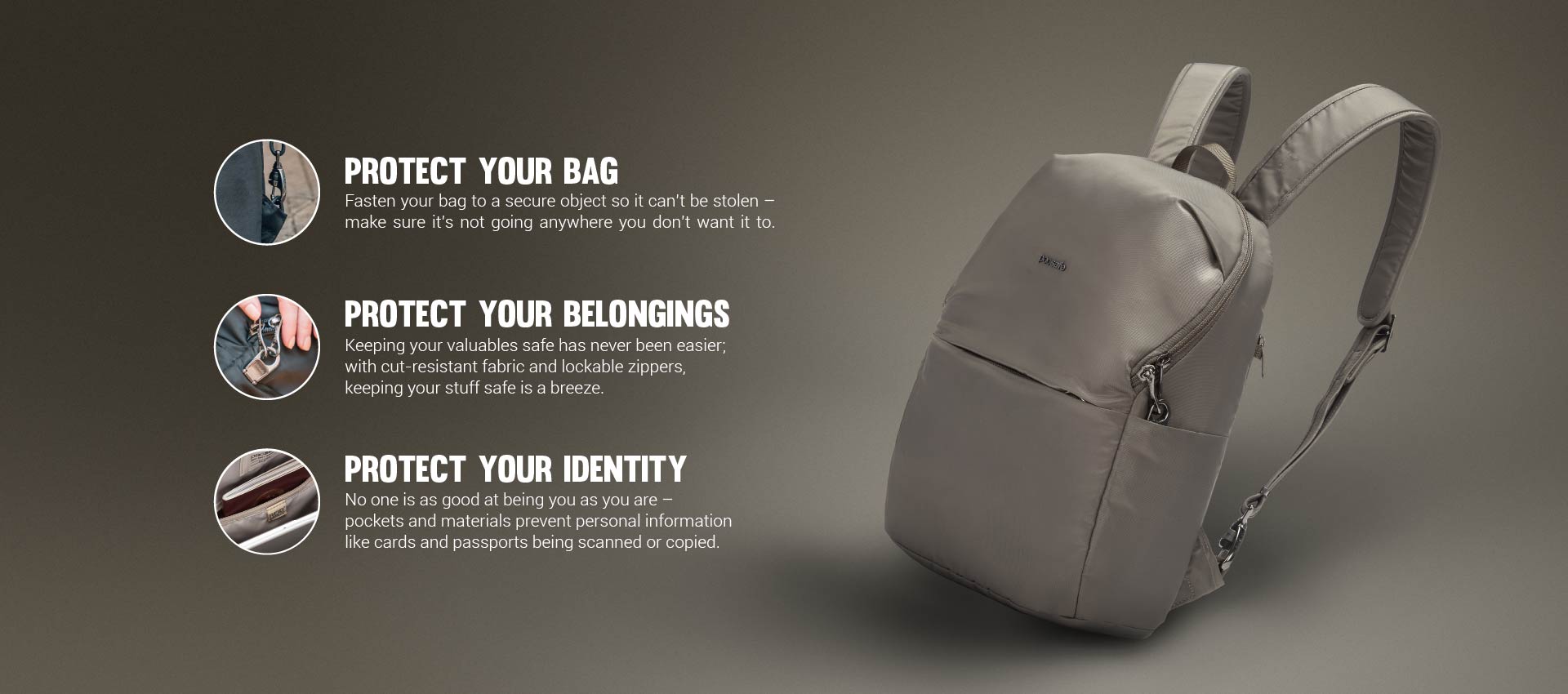 pacsafe cruise essentials backpack