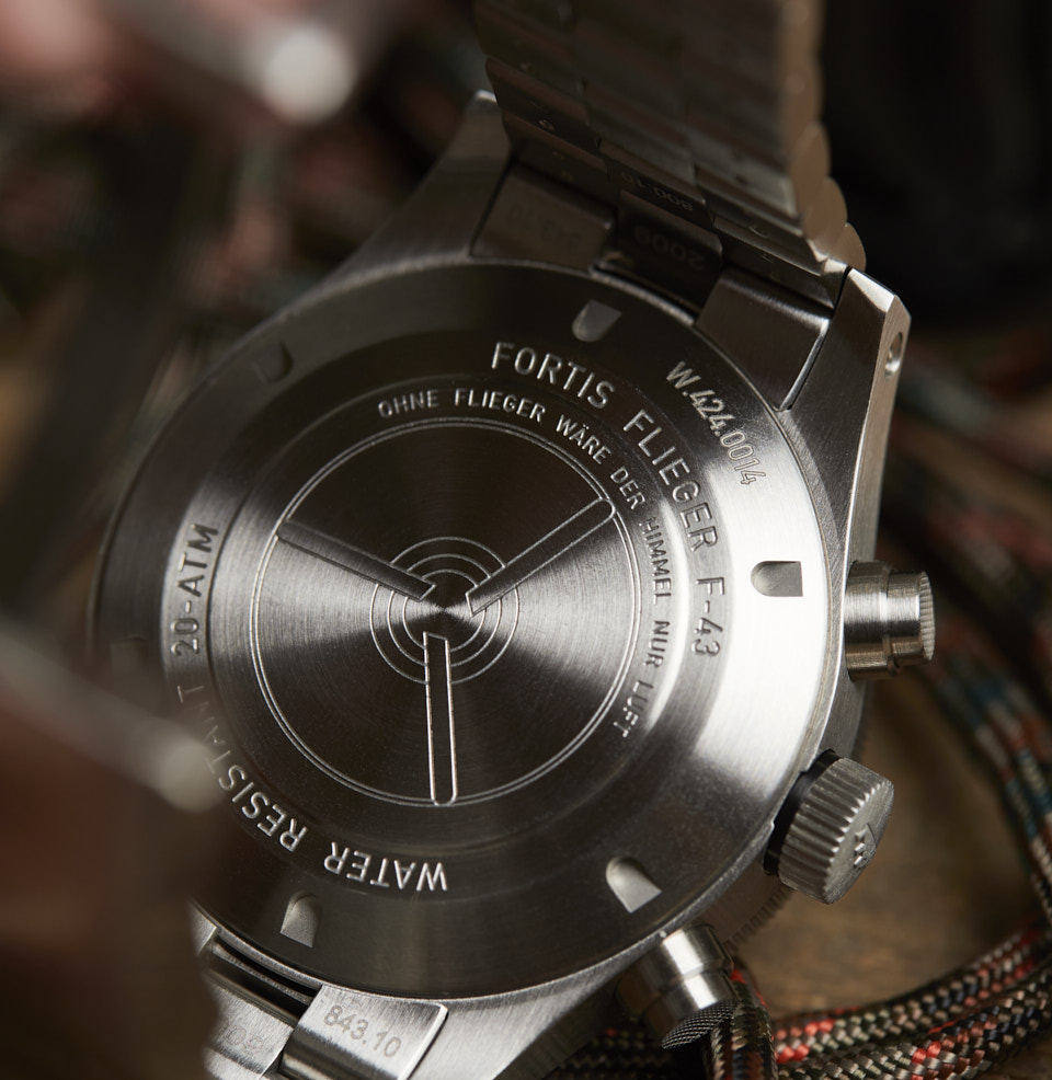 Flieger F-43 Bicompax EMBOSSED CASE BACK