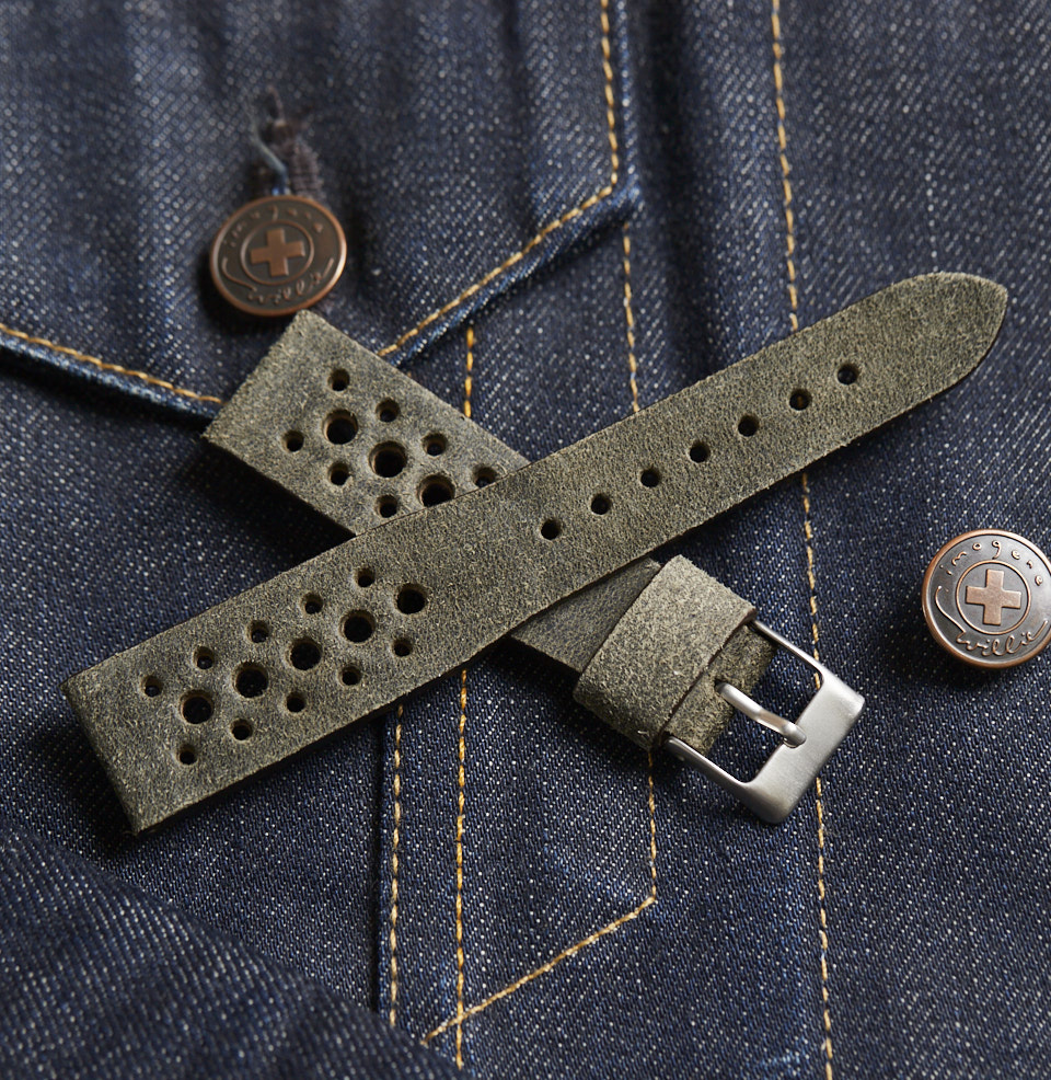 Roadster Strap Pine Green Leather